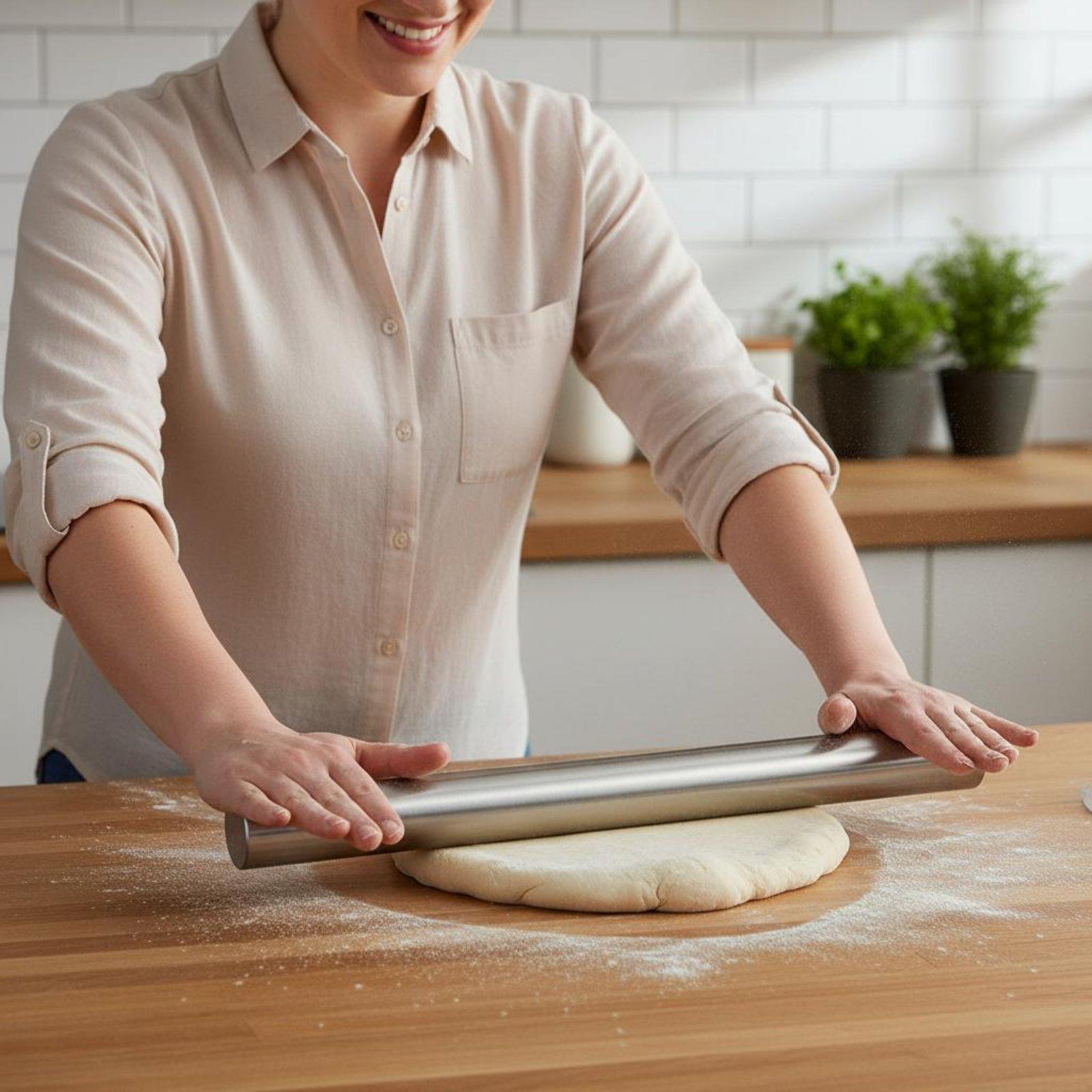 Kitchen Roller Baking - Профессиональная скалка из нержавеющей стали для