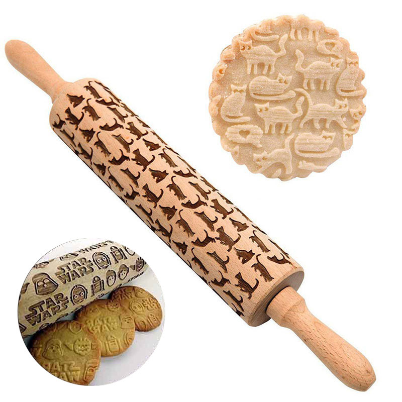 1 шт. Выгравированная скалка д – обзор и цена Kitchen Roller Baking